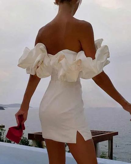 Ella  | Women Wedding Guest Ruffle Mini Dress