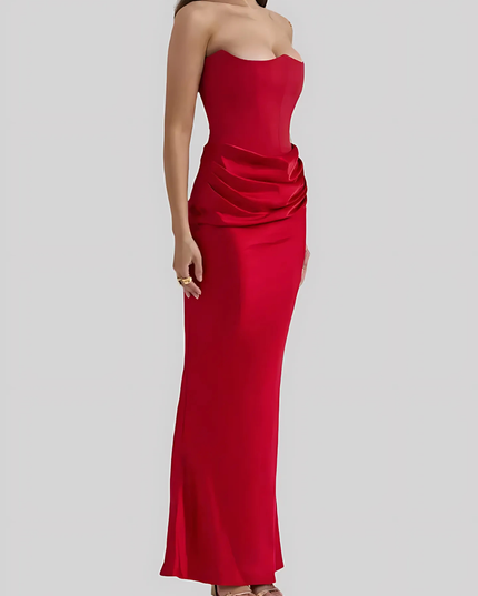 Brooklyn | Women Wedding Guest Draped Maxi Dress
