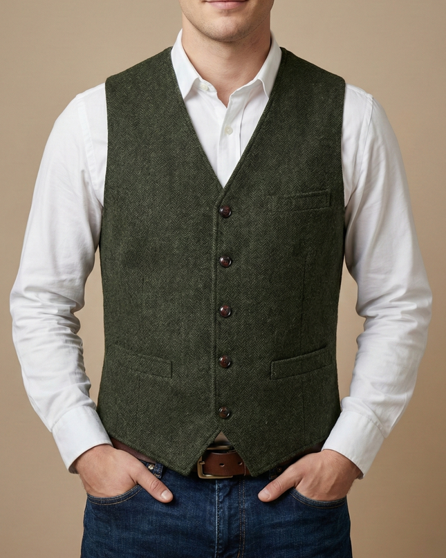 Men’s Tailored Waistcoat – Classic Button-Up Vest for Smart and Casual Wear