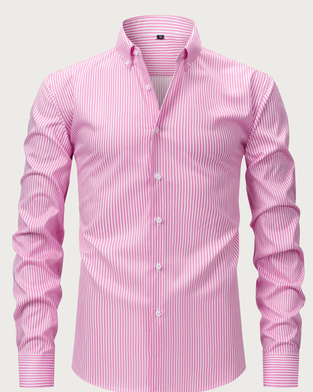 Men’s Striped Long Sleeve Shirt – All-Season