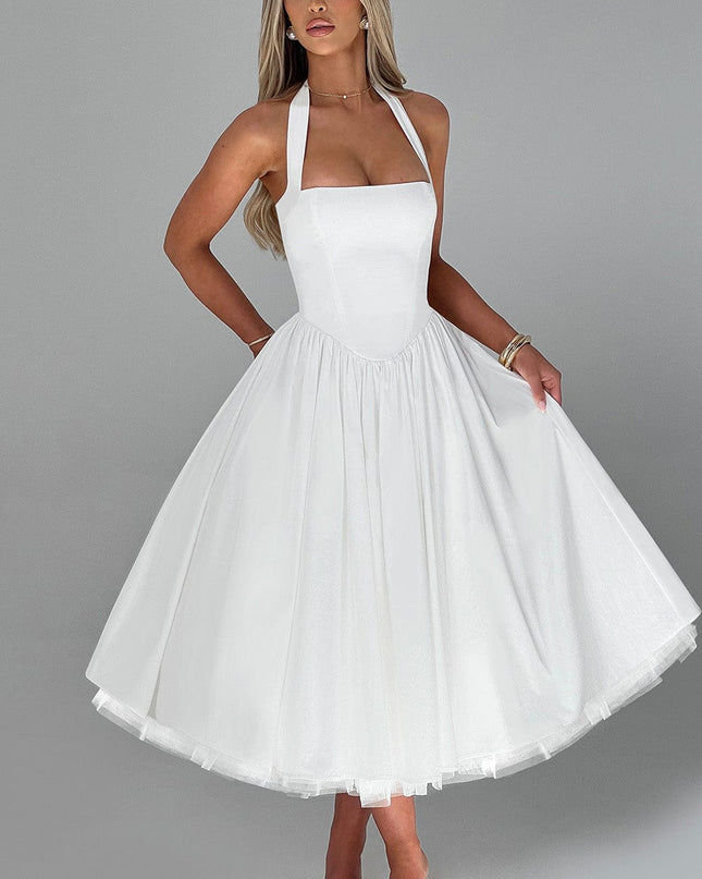 Ariana | Women Wedding Guest Halter Midi Dress