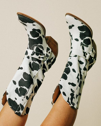 Clara | Women’s Trendy Western Boots with Belt Detail