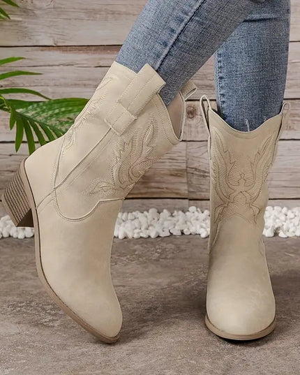 Ariana | Women’s Trendy Block Heel Cowboy Boots
