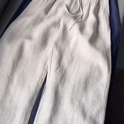 Livia | Women's Relaxed Wide Leg Pants with Elastic Waist for Casual Everyday Wear
