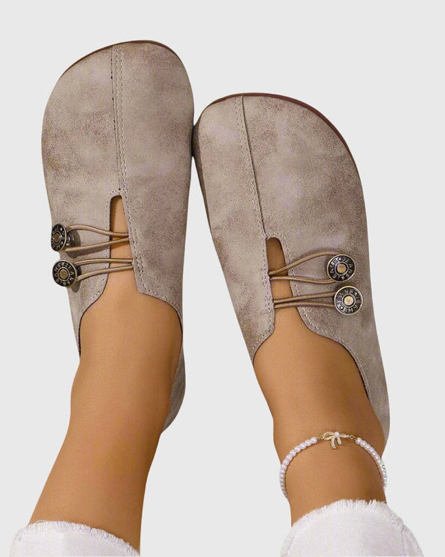 Evelyn | Women Spring Casual Slip-On Button Flats