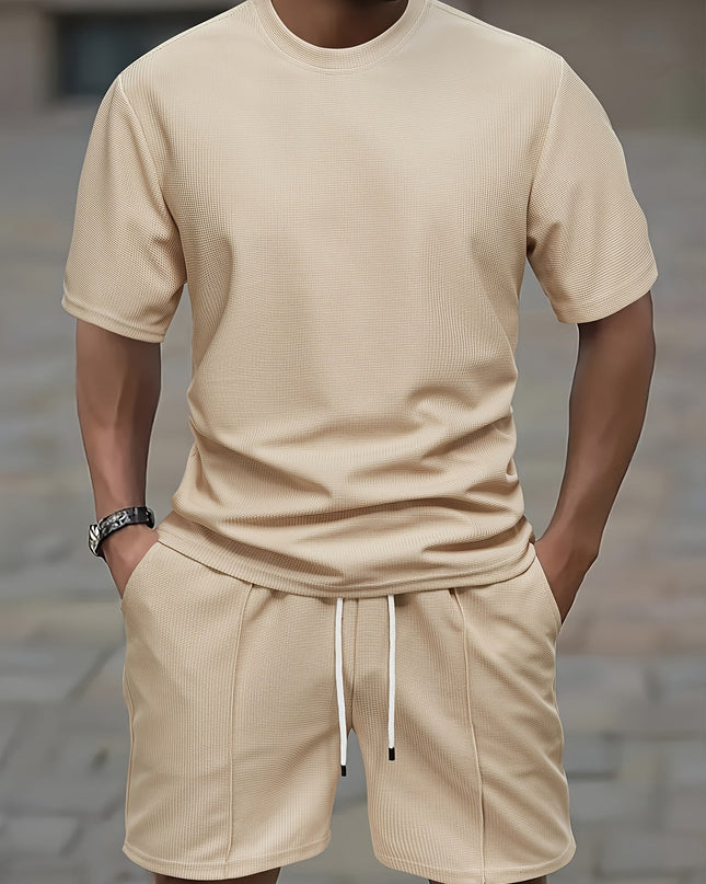 Comfortable Waffle Knit Lounge Set for Men