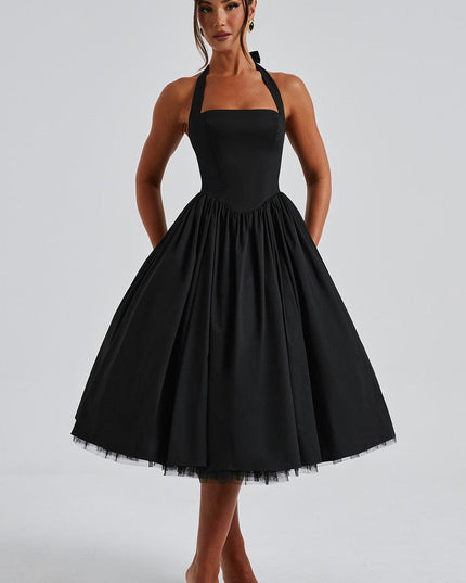 Ariana | Women Wedding Guest Halter Midi Dress