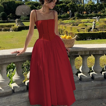 Caroline | Women Wedding Guest Corset Midi Dress