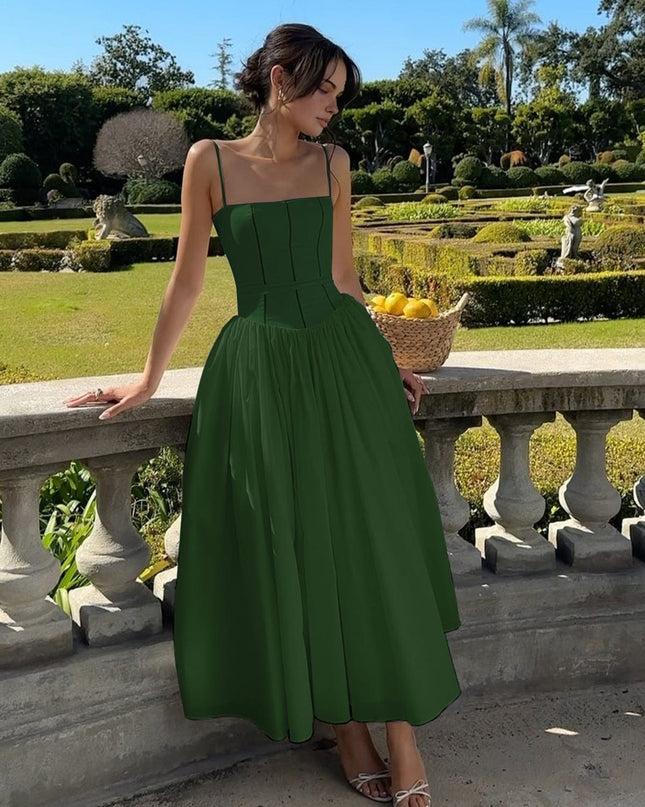 Caroline | Women Wedding Guest Corset Midi Dress