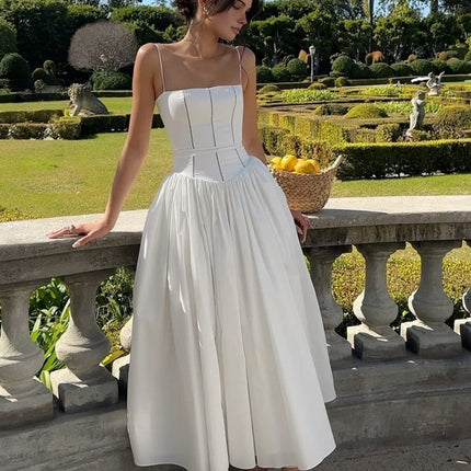 Caroline | Women Wedding Guest Corset Midi Dress