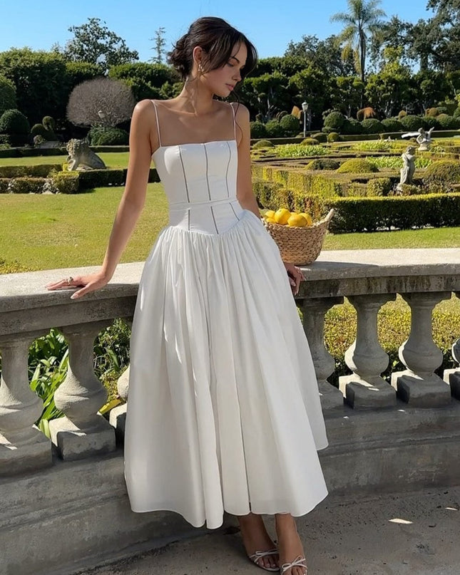 Caroline | Women Wedding Guest Corset Midi Dress