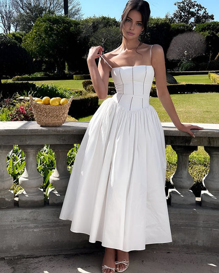 Caroline | Women Wedding Guest Corset Midi Dress