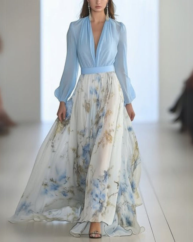 Chloe | Women’s Floral V-Neck Maxi Dress