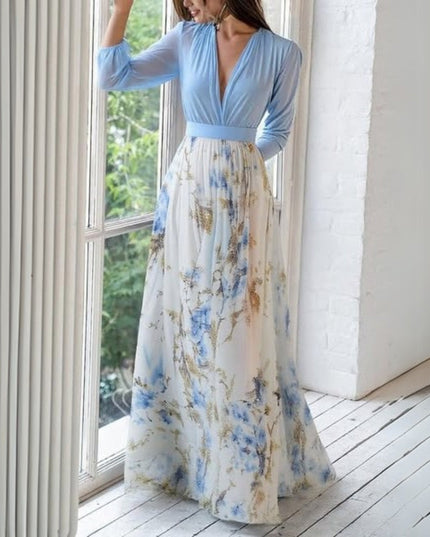 Chloe | Women’s Floral V-Neck Maxi Dress