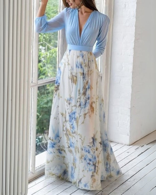 Chloe | Women’s Floral V-Neck Maxi Dress