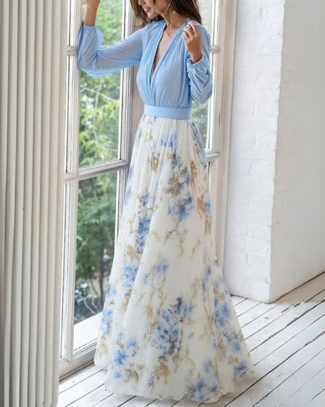 Chloe | Women’s Floral V-Neck Maxi Dress