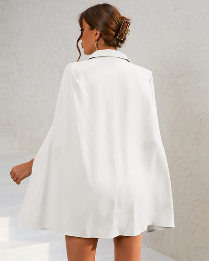 Eleanor | Women Double Breasted Cape Dress with Belt