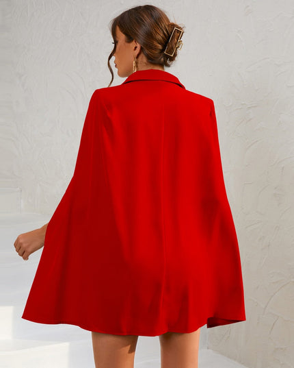 Eleanor | Women Double Breasted Cape Dress with Belt