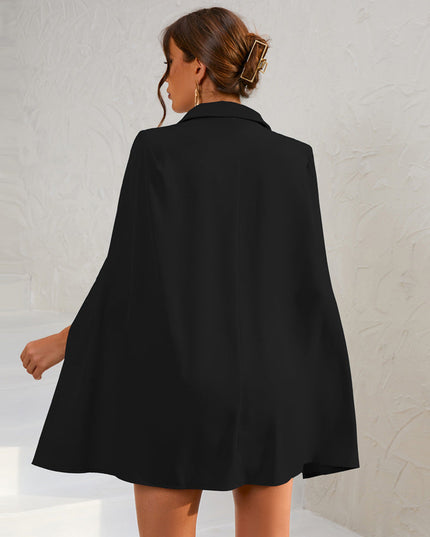 Eleanor | Women Double Breasted Cape Dress with Belt