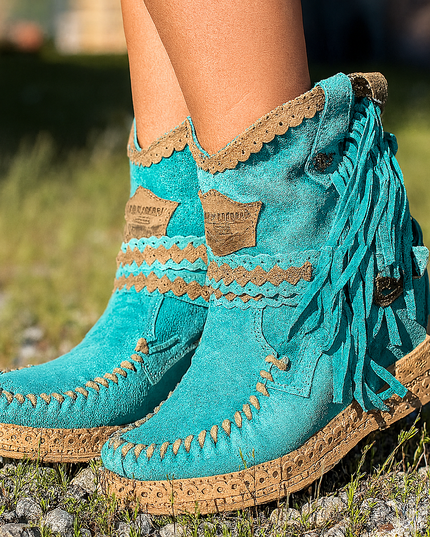 Savannah | Women’s Boho Western Fringe Ankle Boots