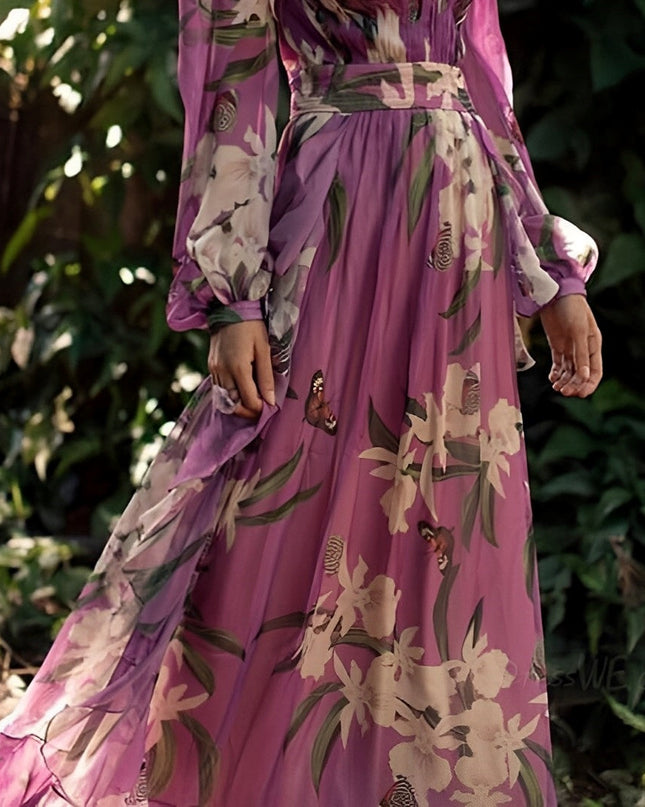 Abigail | Women’s Comfortable Floral V-Neck Maxi Dress