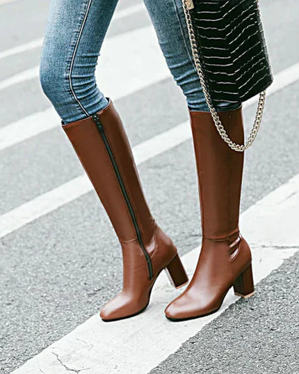 Claire | Women’s Knee-High Heeled Boots