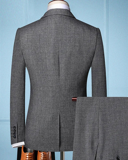 Elegant Slim Fit Men's 3-Piece Suit – Business Wedding Formal Set