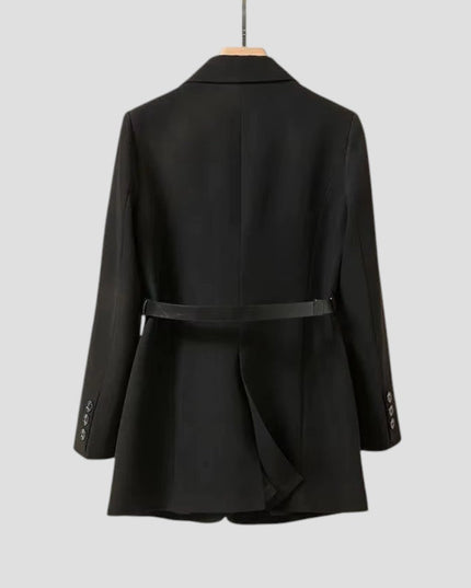 Elegant Women’s Belted Blazer Jacket – Tailored Smart Wear
