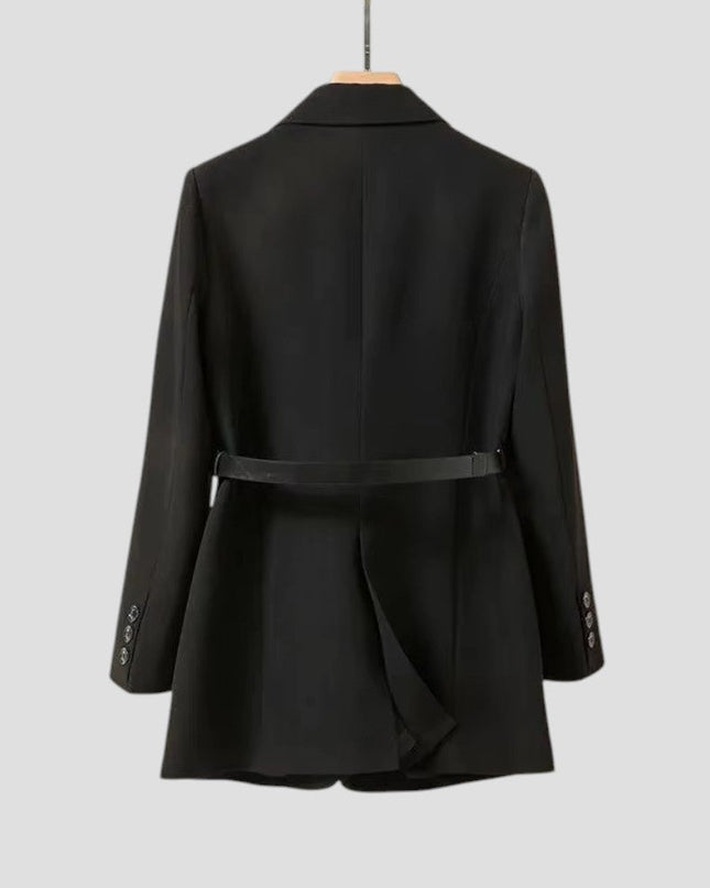 Elegant Women’s Belted Blazer Jacket – Tailored Smart Wear
