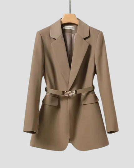 Elegant Women’s Belted Blazer Jacket – Tailored Smart Wear