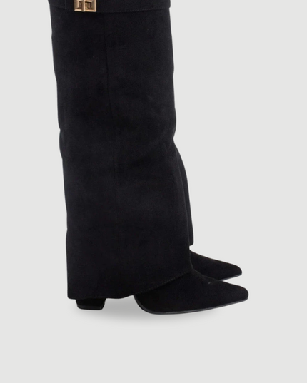 Emily | Women’s Leather Thigh-High Boots with Buckle