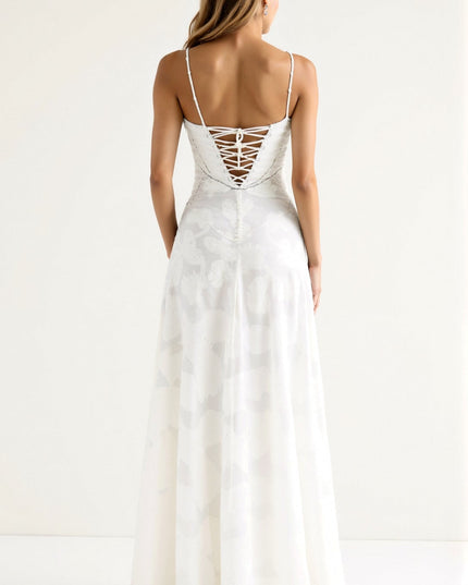 Donna | Women Wedding Guest Bustier Maxi Dress