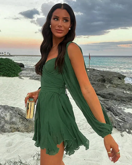 Charlotte | Summer Women Long Sleeve Mini Dress