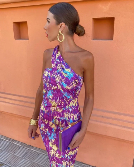 Dakota | Stylish Women’s One-Shoulder Printed Dress