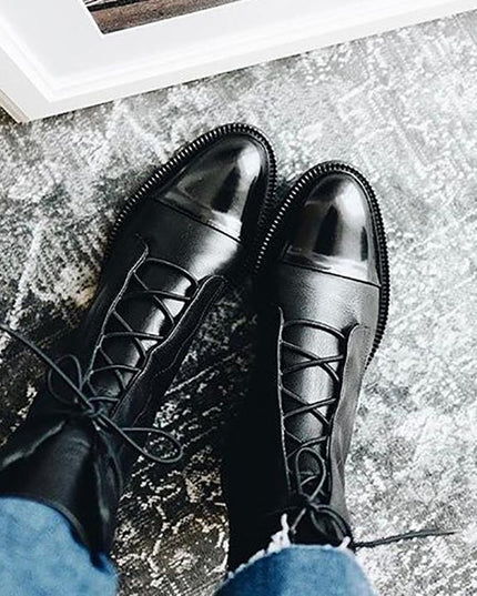 Sophia | Women’s Lace-Up Leather Ankle Boots