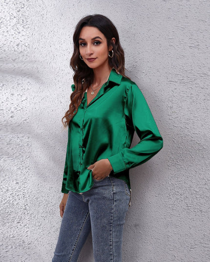 Sydney | Women’s Casual Workwear Loose Fit Satin Blouses