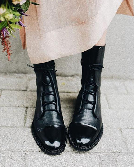 Sophia | Women’s Lace-Up Leather Ankle Boots