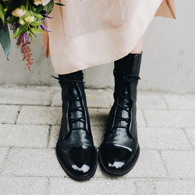 Sophia | Women’s Lace-Up Leather Ankle Boots