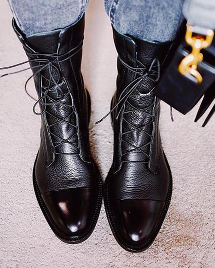 Sophia | Women’s Lace-Up Leather Ankle Boots