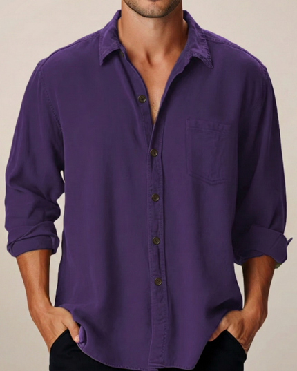 Men’s Classic Long Sleeve Shirt – Smart Button-Up for Everyday Style