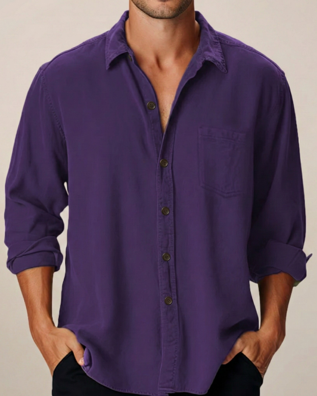 Men’s Classic Long Sleeve Shirt – Smart Button-Up for Everyday Style