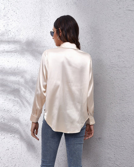 Sydney | Women’s Casual Workwear Loose Fit Satin Blouses