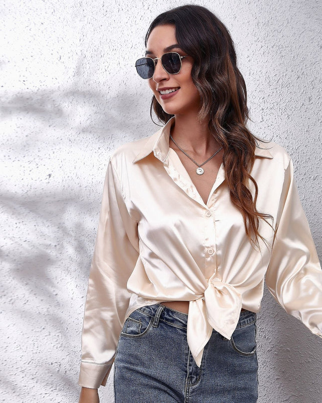 Sydney | Women’s Casual Workwear Loose Fit Satin Blouses