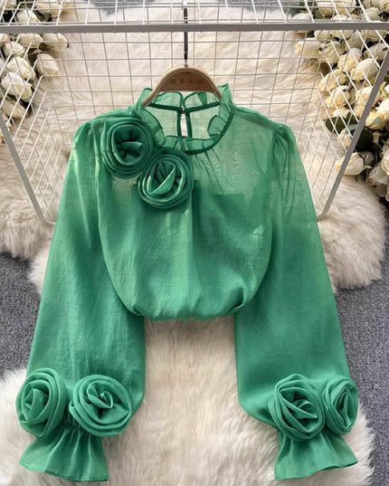 Georgia | Women’s Elegant Spring Belly Cover Blouse