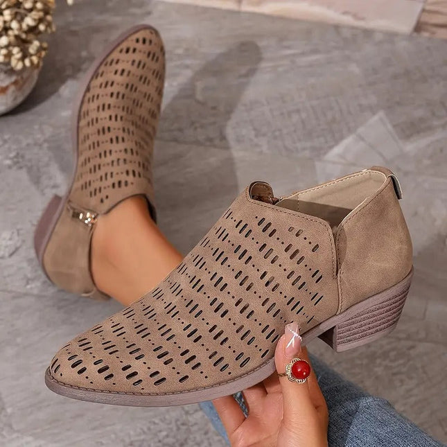 Eleanor | Women Spring Casual Cutout Ankle Boots