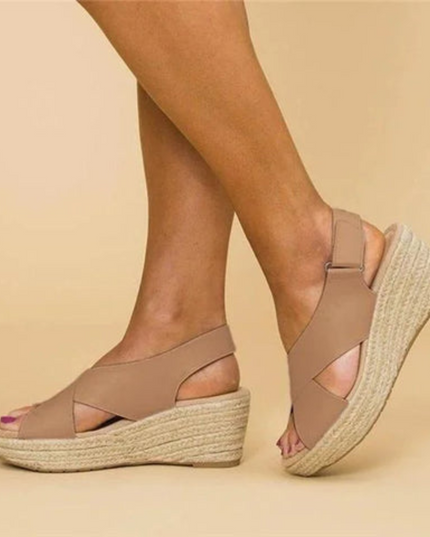 Alice - Cross-Strap Wedges For Women