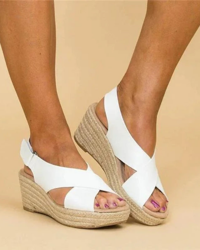 Alice - Cross-Strap Wedges For Women