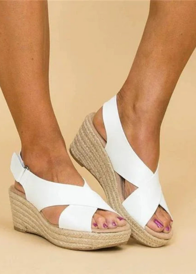 Alice - Cross-Strap Wedges For Women
