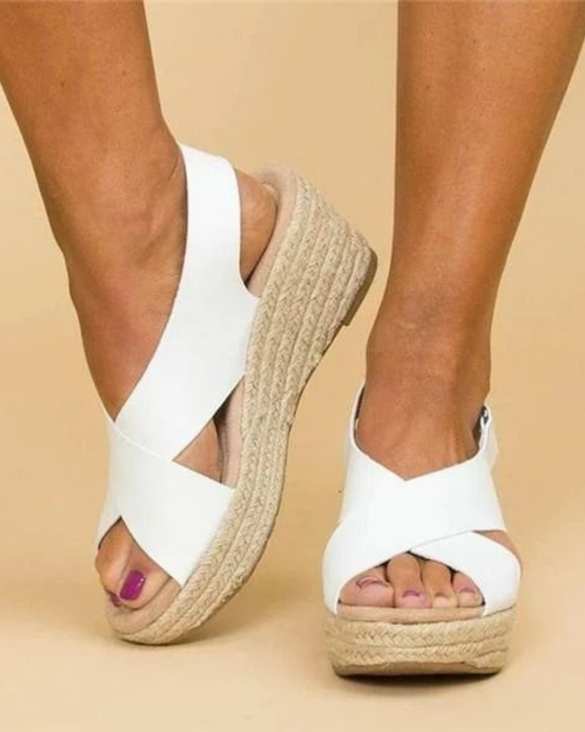 Alice - Cross-Strap Wedges For Women