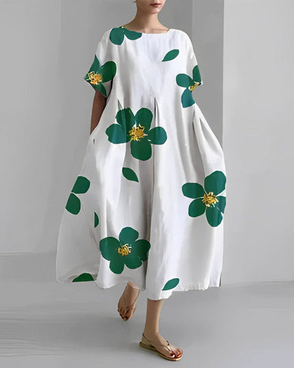 Jacklyn | Women Relaxed Style Flower Midi Dress